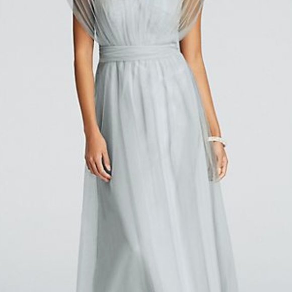 David's Bridal Long Tulle Convertible Versa - Picture 3 of 6